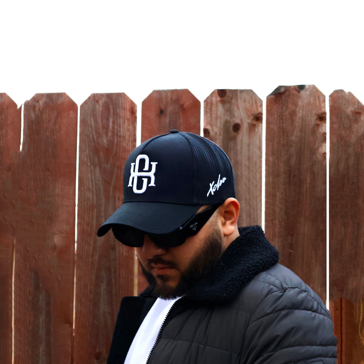 Xclsv XC logo Black frame trucker SnapBack