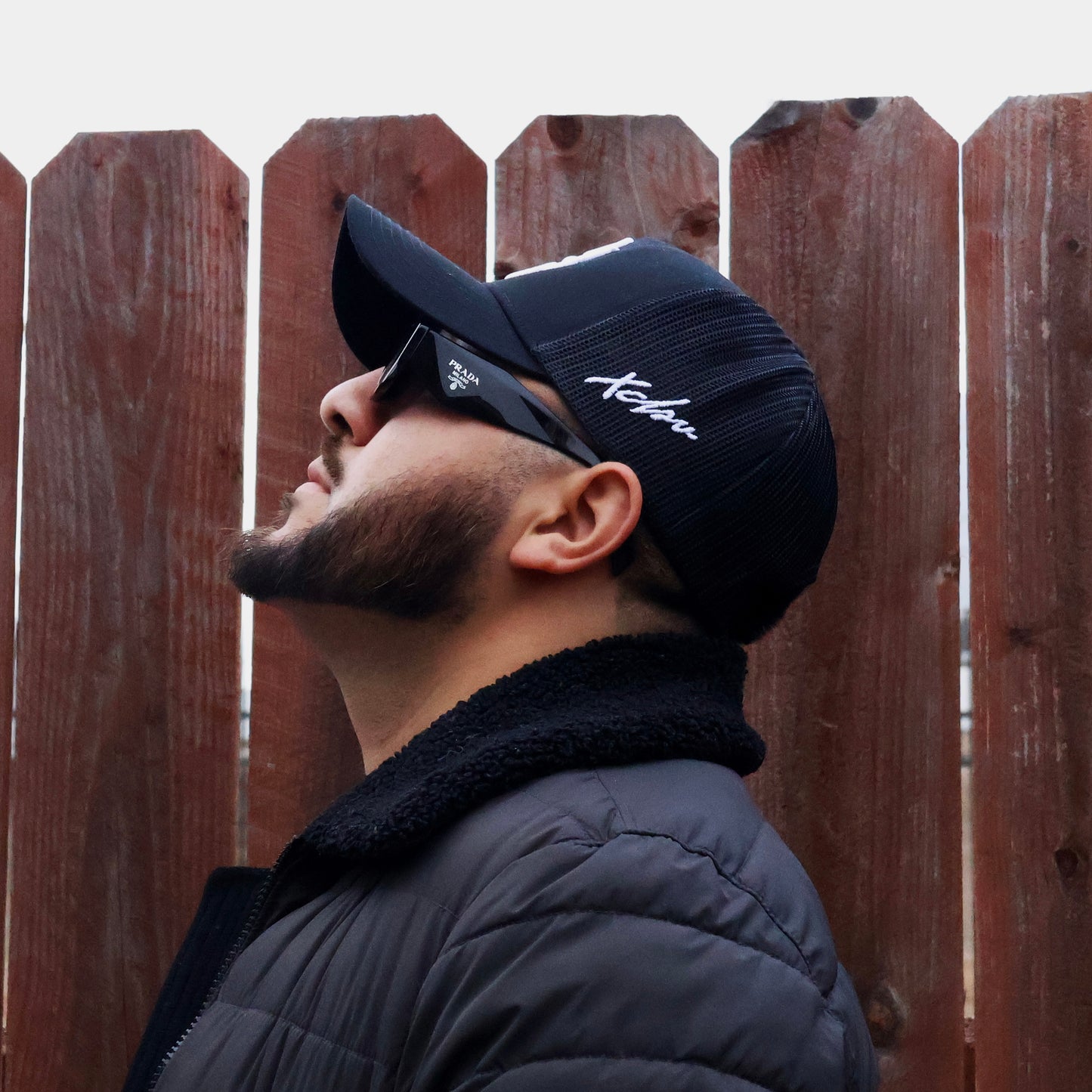 Xclsv XC logo Black frame trucker SnapBack