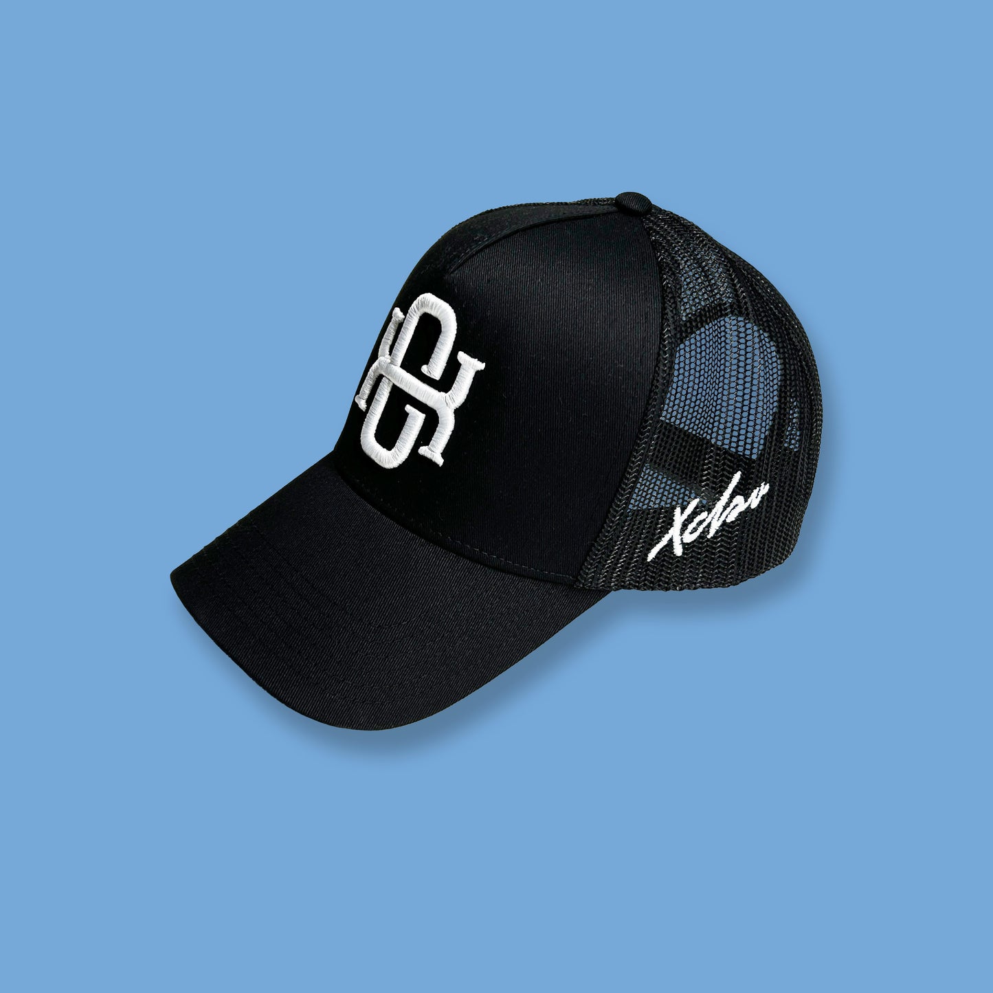 Xclsv XC logo Black frame trucker SnapBack