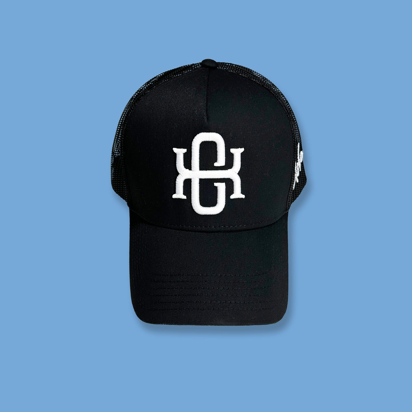 Xclsv XC logo Black frame trucker SnapBack