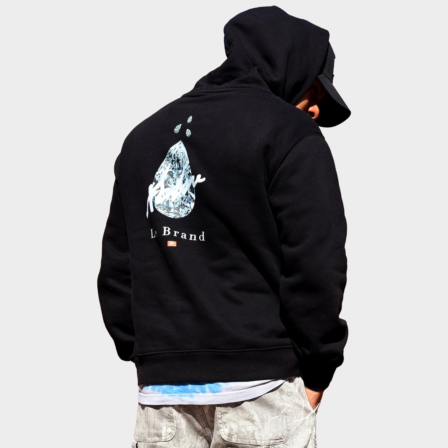 Diamante Oversized Hoodie Black
