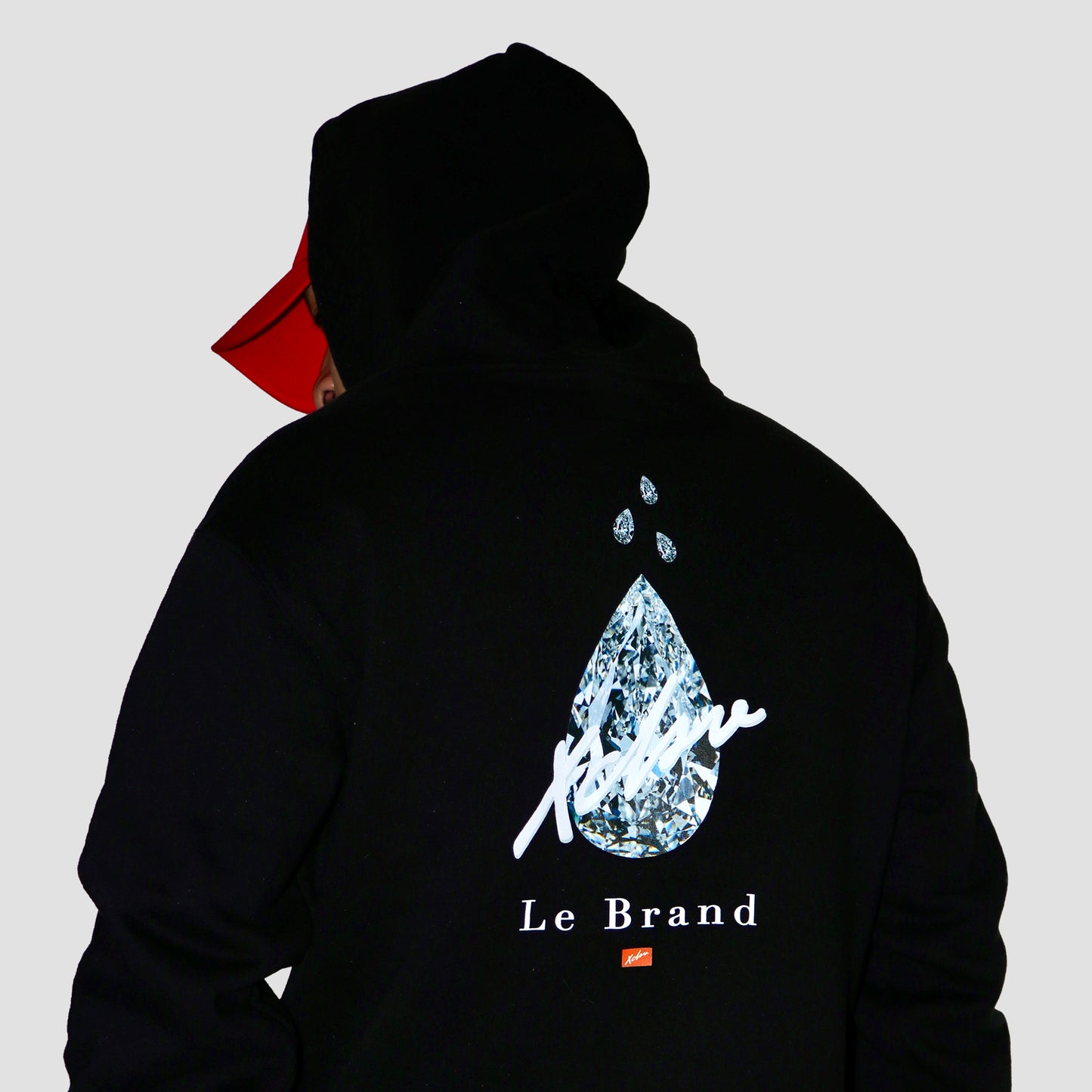Diamante Oversized Hoodie Black