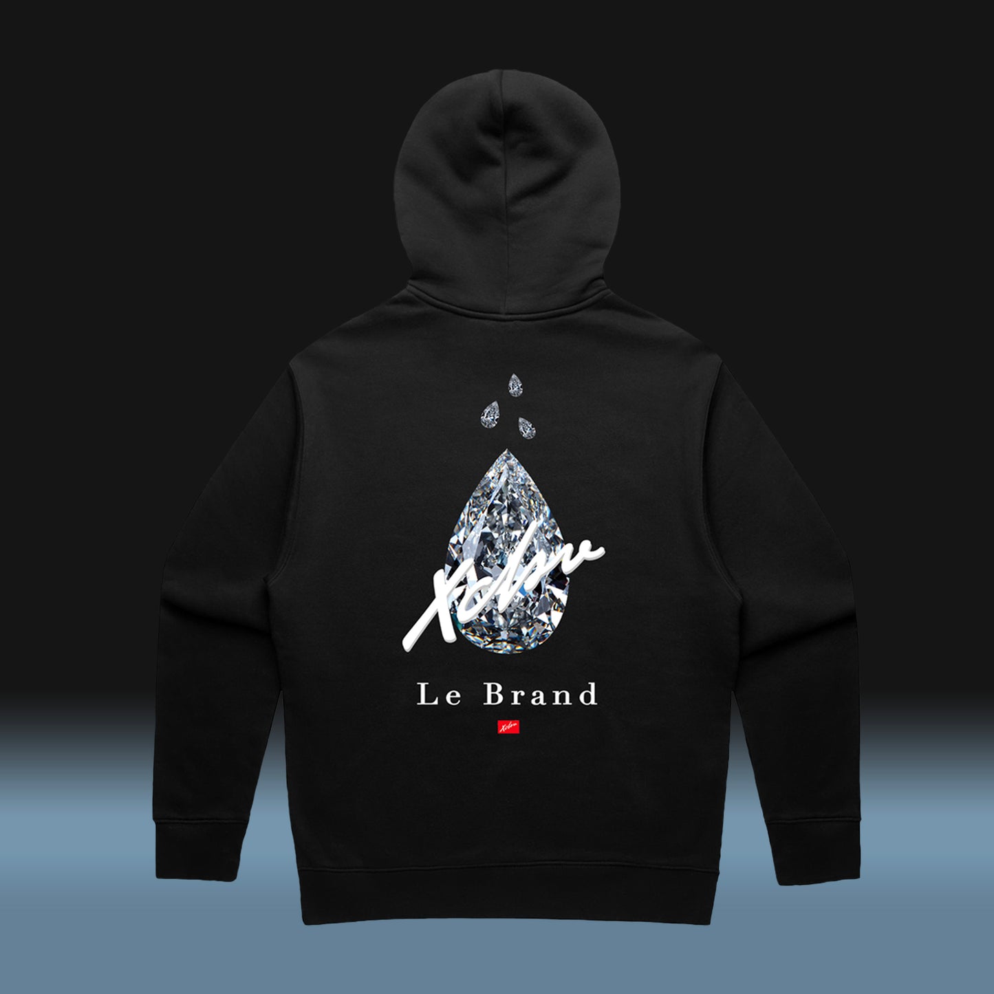 Diamante Oversized Hoodie Black