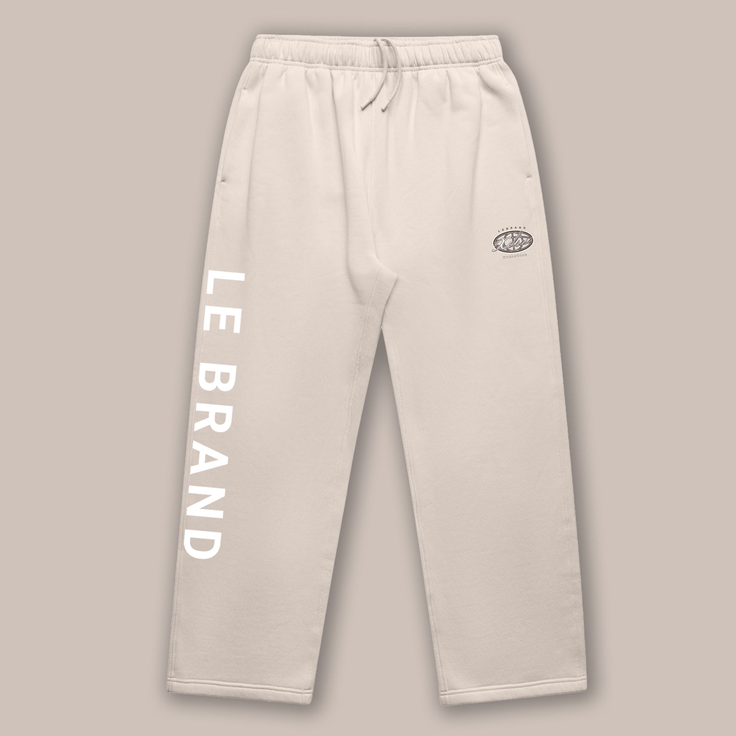 Cuff-less Internationale Sweat pant Khaki