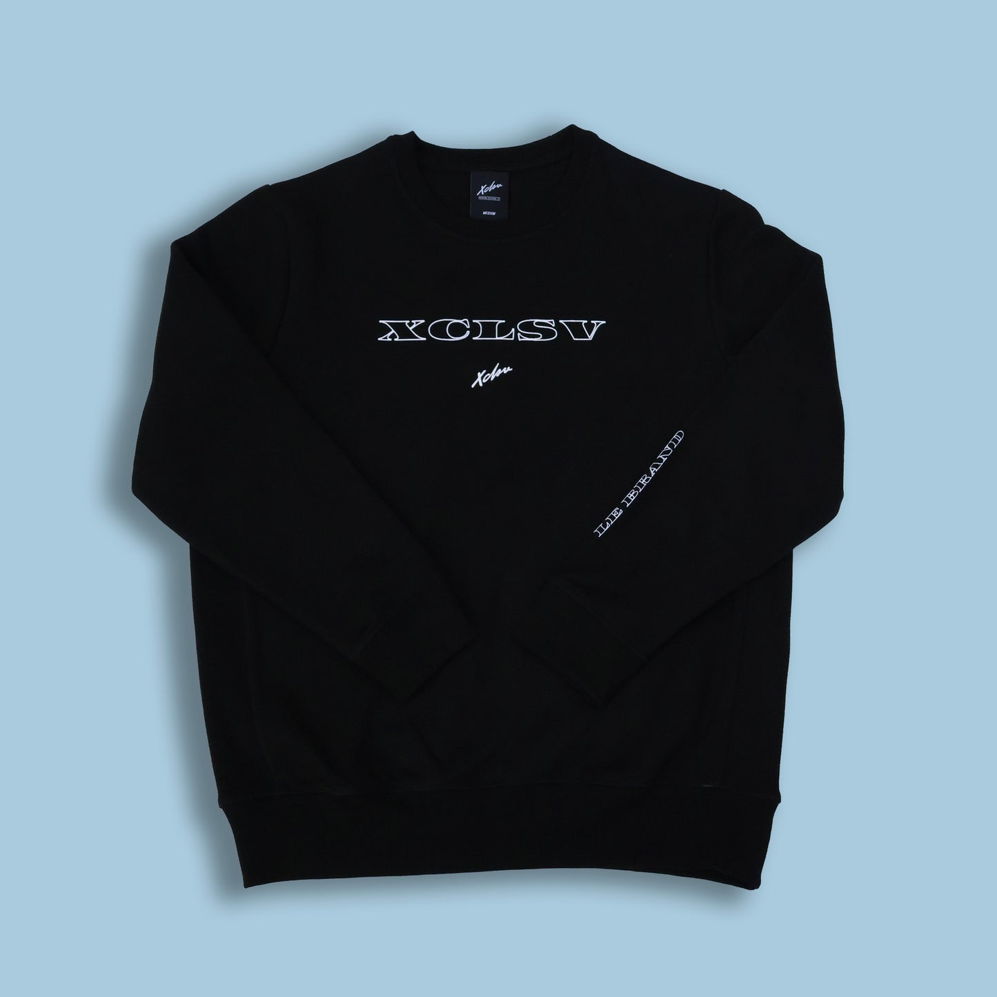 Le Crew Black Oversized Crewneck