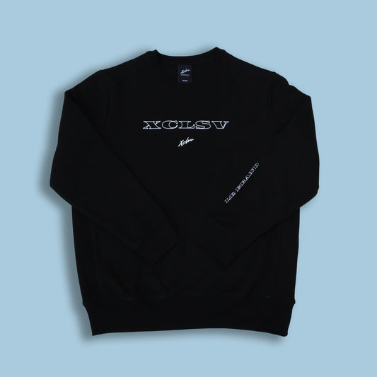 Le Crew Black Oversized Crewneck