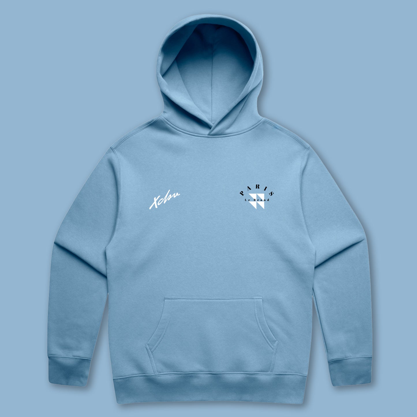 Le Paris Oversized Hoodie Carolina Blue