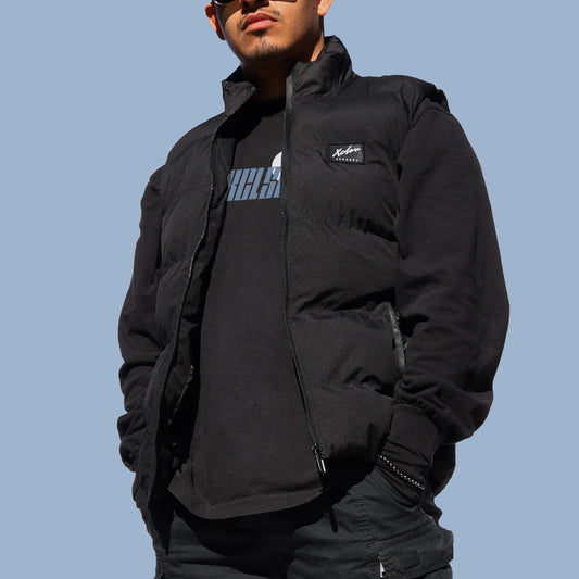 Le Crew Black Puffer Vest