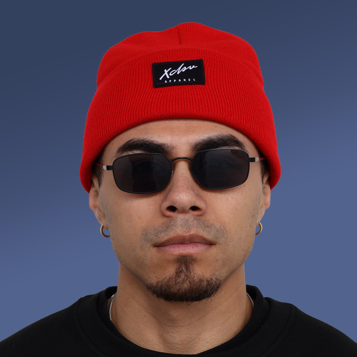 Red Le Crew Mid Cuff Beanie