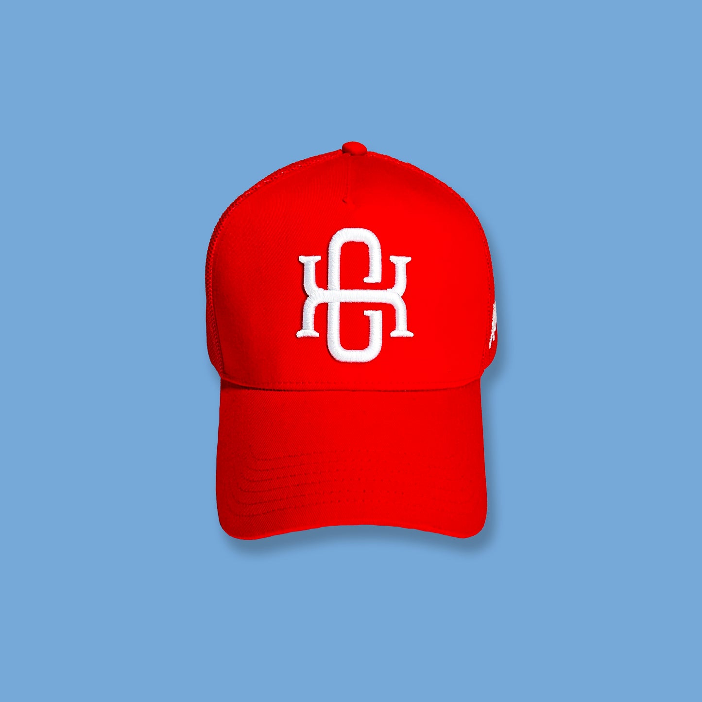 Xclsv XC logo Red frame trucker SnapBack