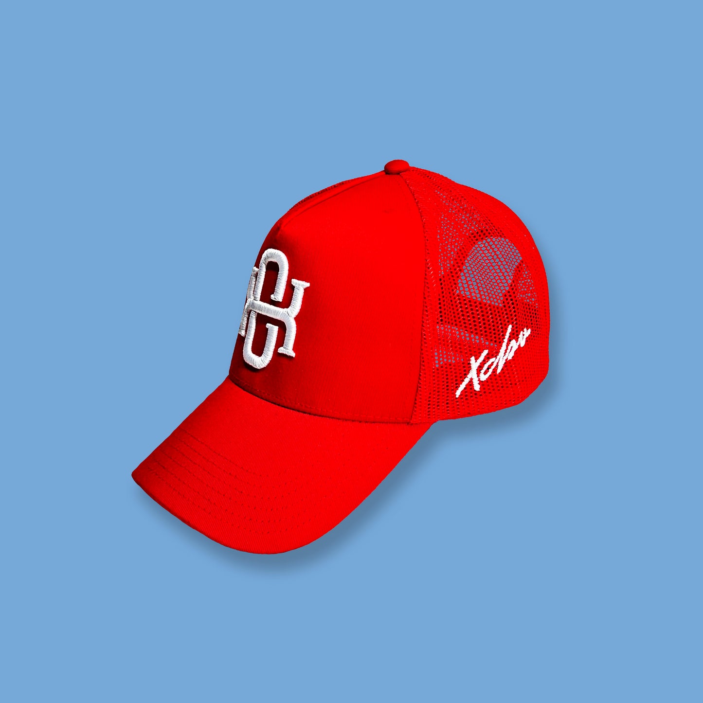 Xclsv XC logo Red frame trucker SnapBack