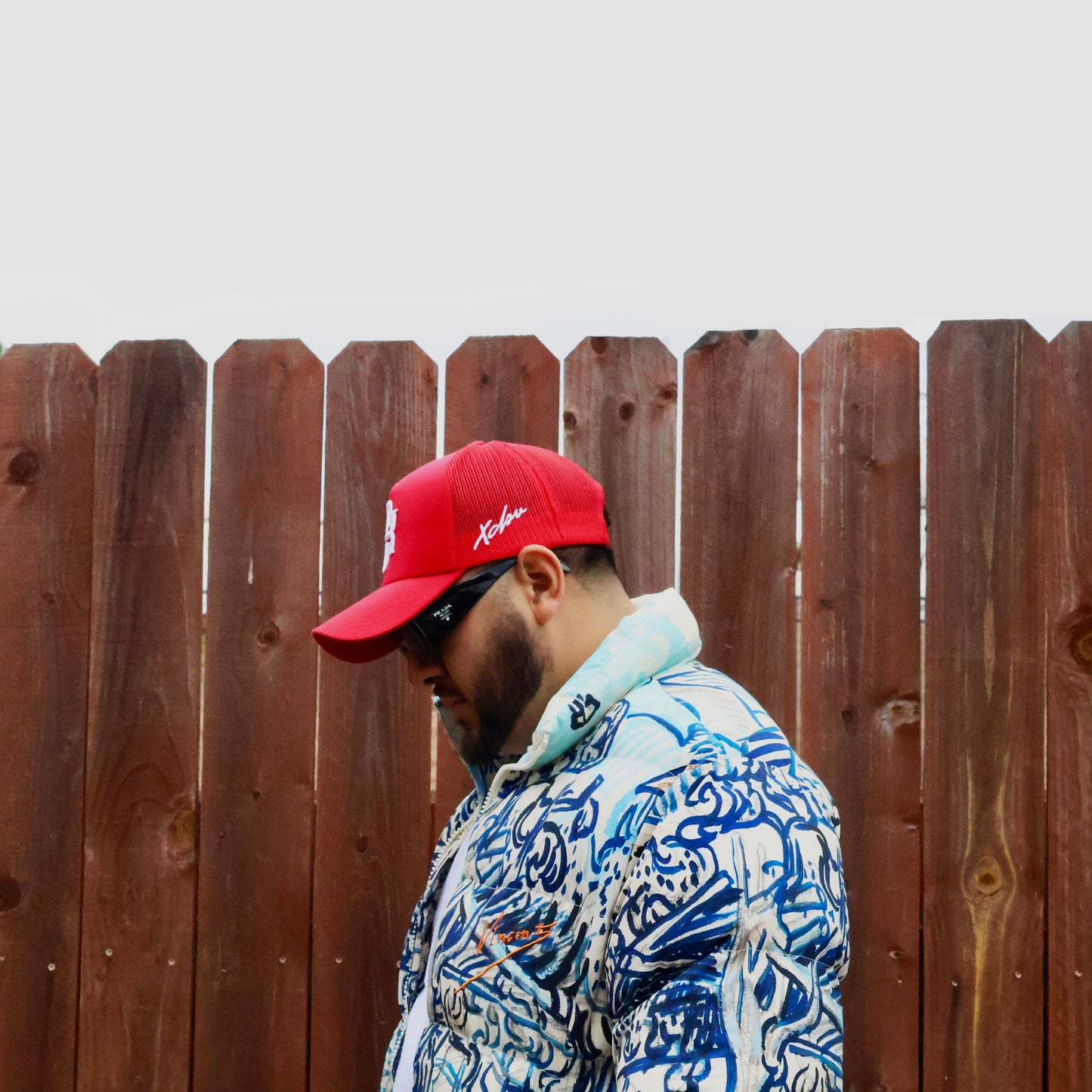 Xclsv XC logo Red frame trucker SnapBack