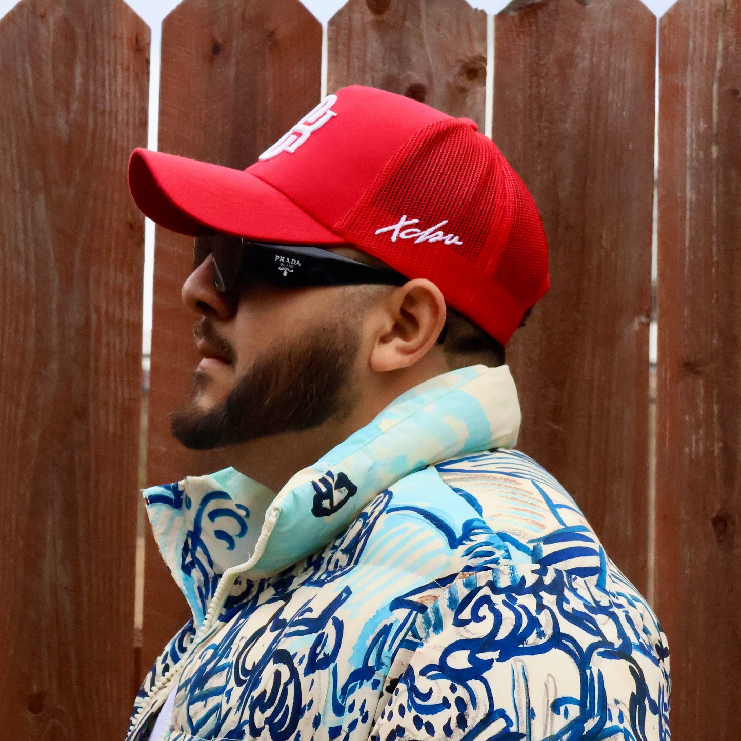 Xclsv XC logo Red frame trucker SnapBack