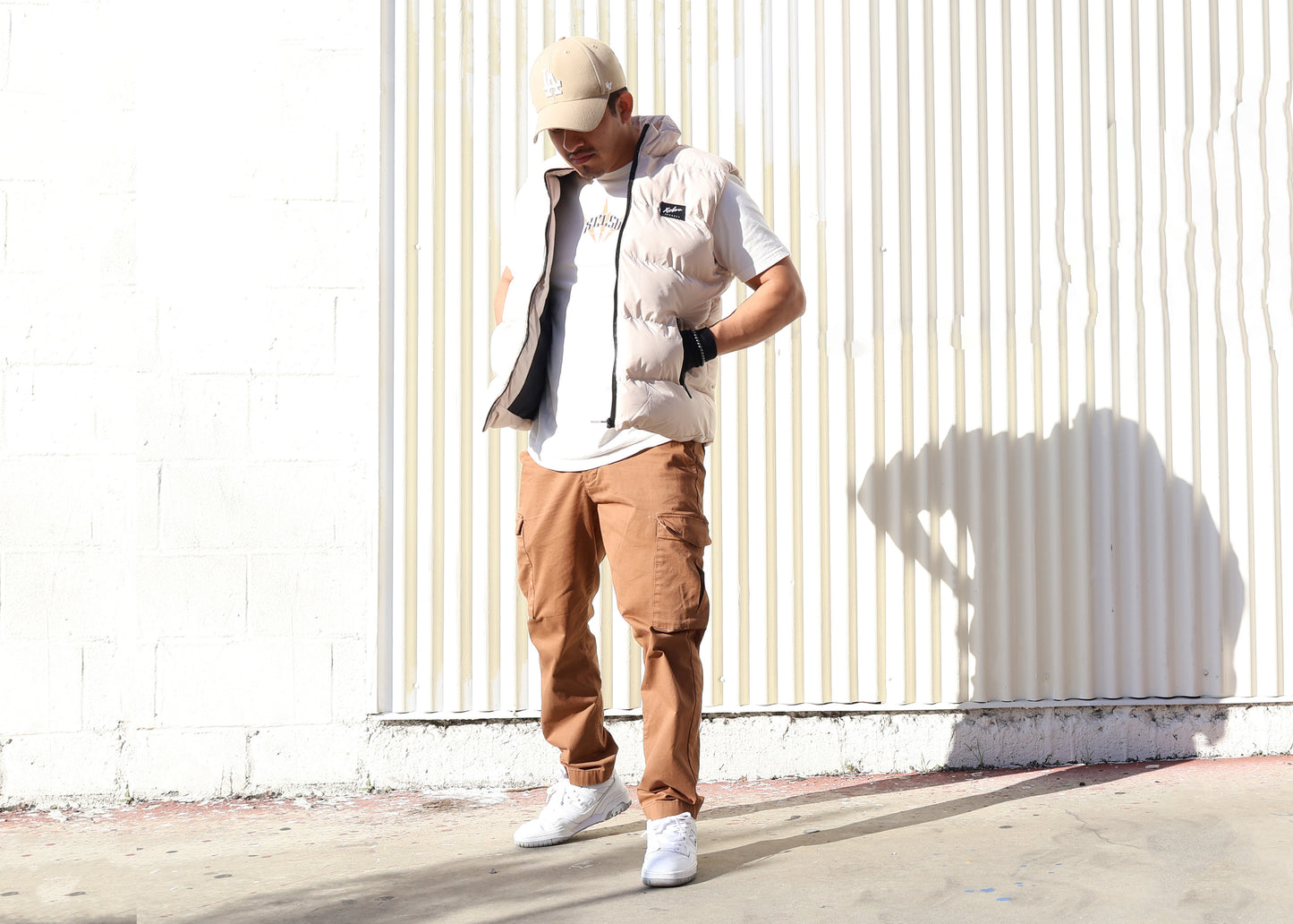 Le Crew Khaki Puffer Vest