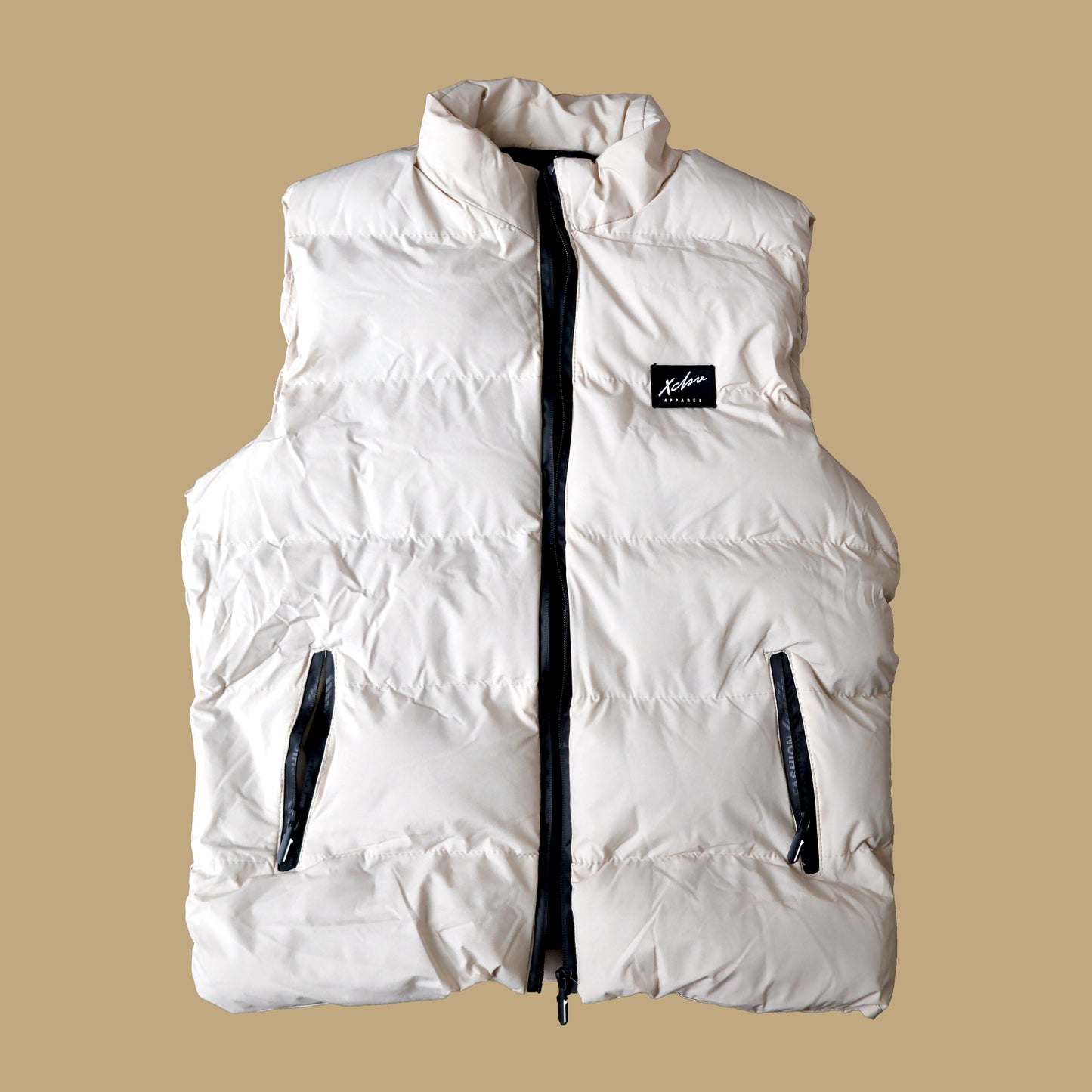 Le Crew Khaki Puffer Vest