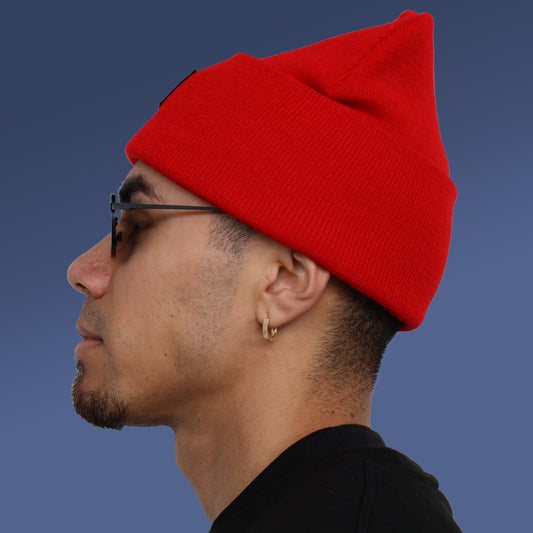 Red Le Crew Mid Cuff Beanie